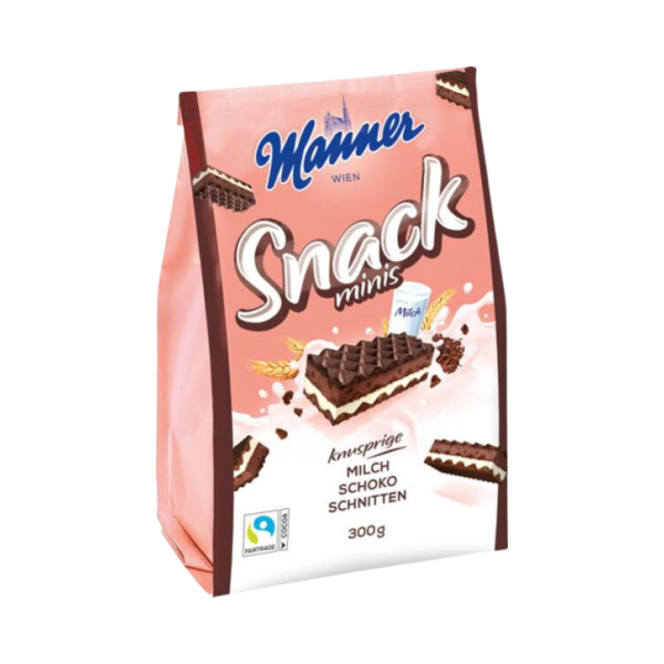 Manner Snack Minis Milch-Schoko, 300 Gramm Packung